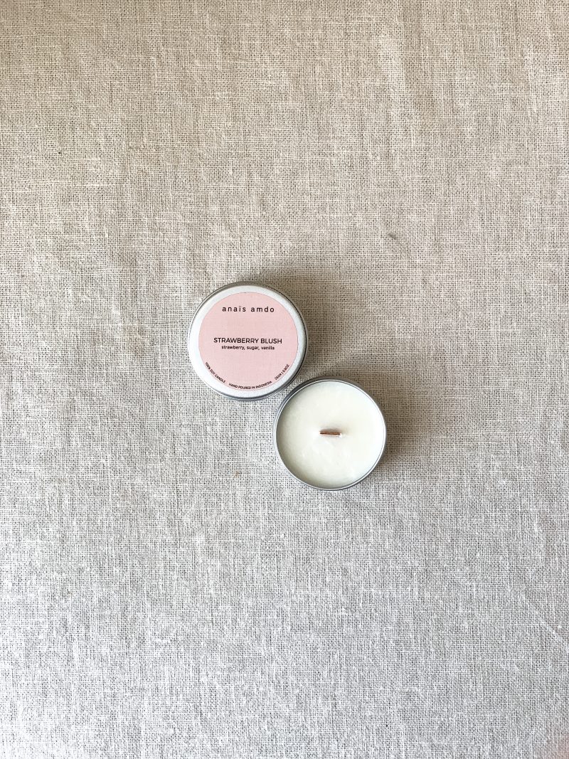 Strawberry Blush Travel Candle